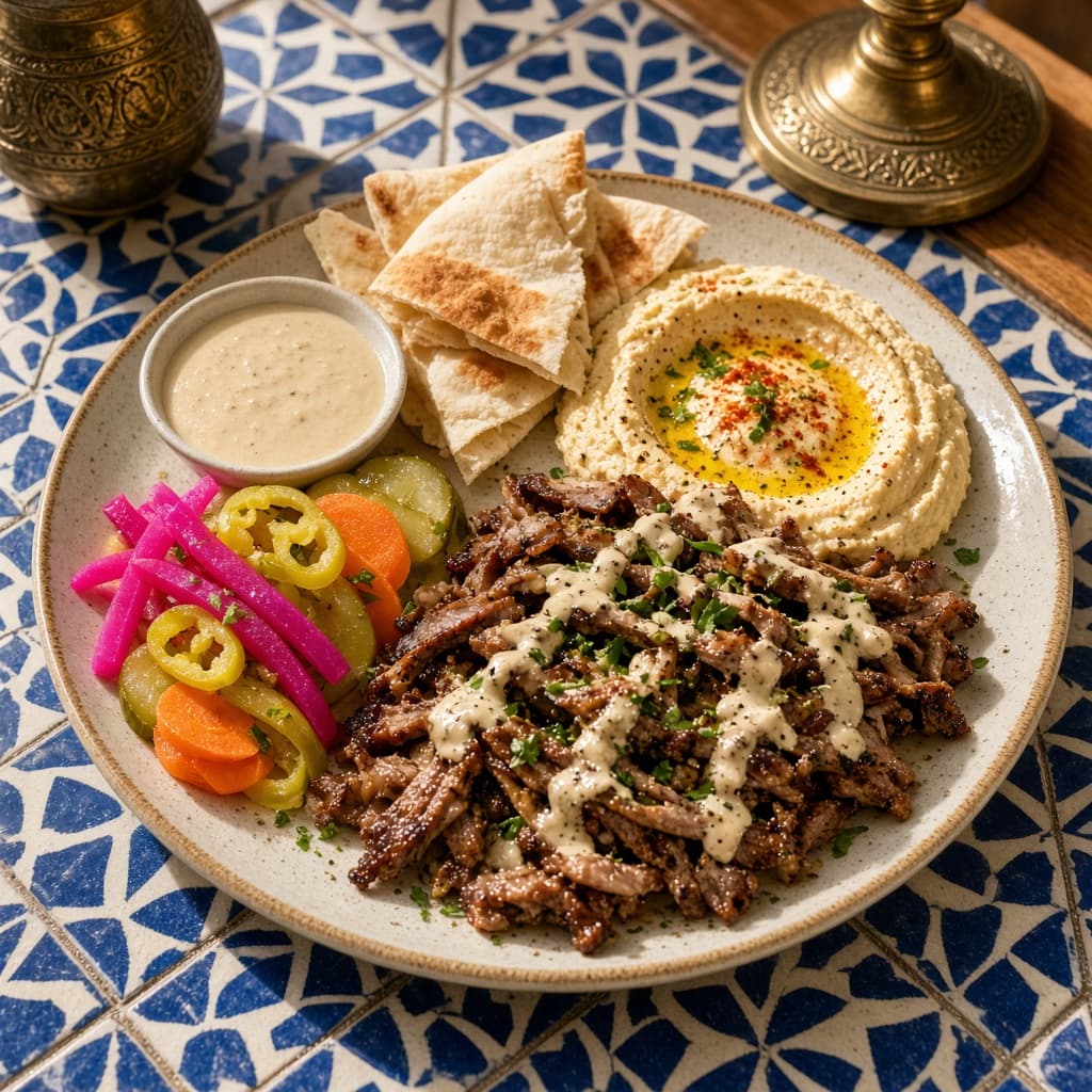 Lamb shawarma plate